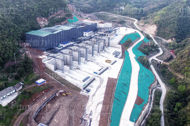 湖北松滋年產(chǎn)300萬(wàn)噸砂石骨料生產(chǎn)線航拍圖