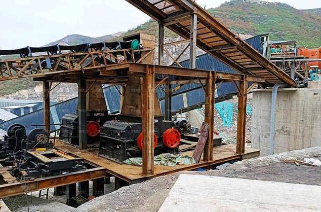 山西省晉中DLZSJ1218雙轉子制砂機使用現(xiàn)場