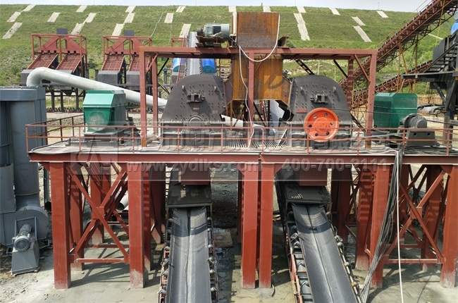 日產(chǎn)5000噸碎石機(jī)使用現(xiàn)場