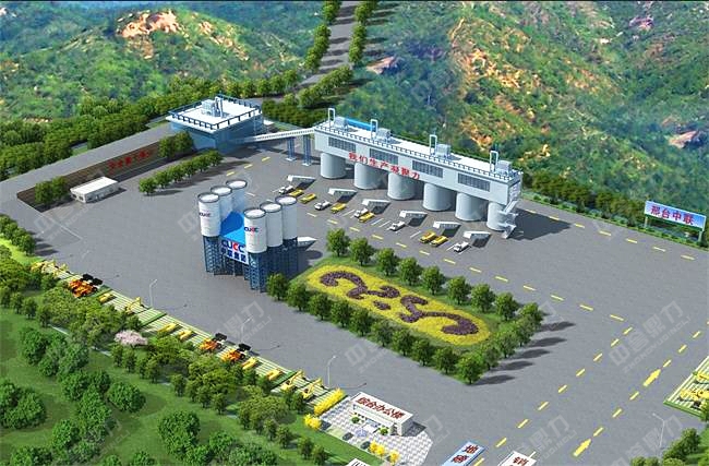 設(shè)計(jì)好的綠色礦山鳥瞰圖