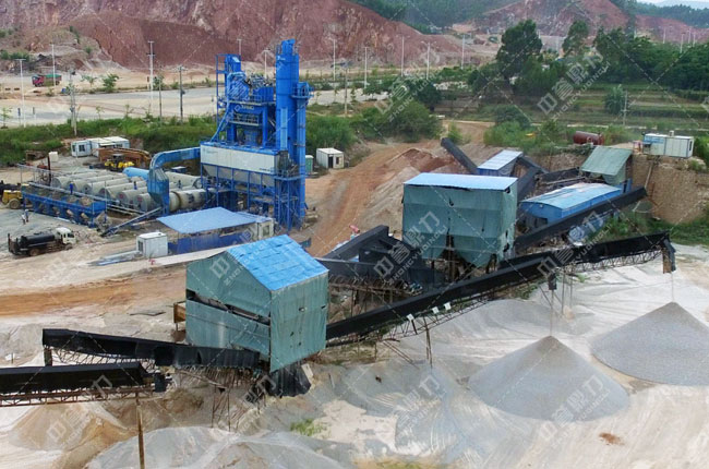 加工機(jī)制砂的生產(chǎn)線