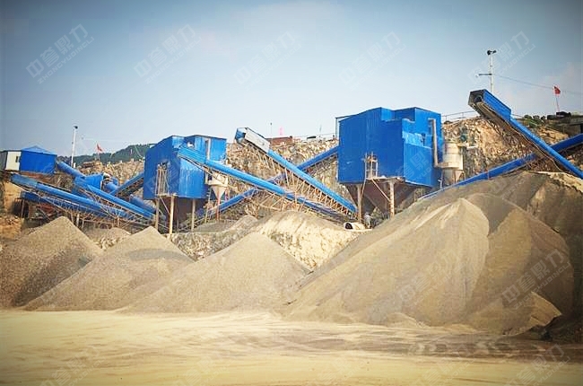 制砂生產(chǎn)線現(xiàn)場(chǎng)