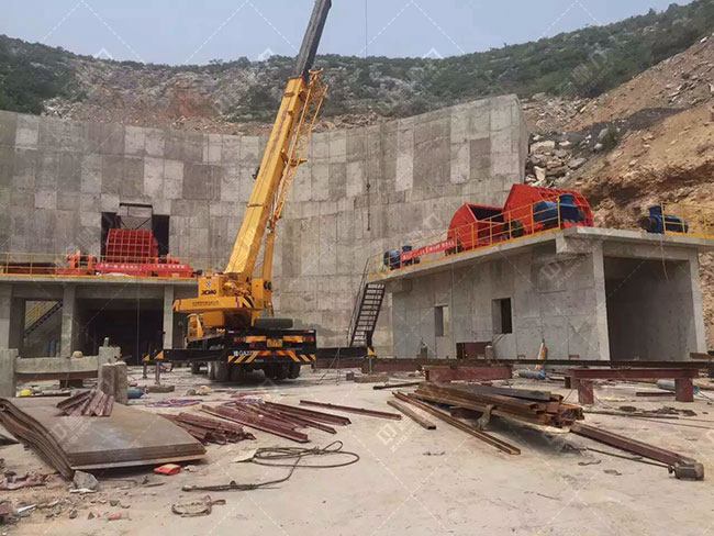 碎石生產(chǎn)線設備起吊