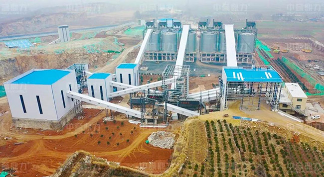 時產(chǎn)1000噸石子生產(chǎn)線建設中